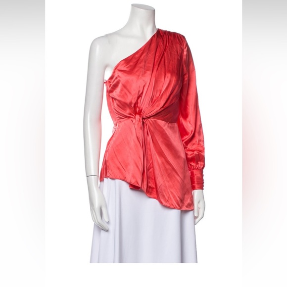 cinq a sept Tops - Cinq à Sept, Silk one shoulder Blouse w tags